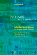 Relativ(satz)Konstruktionen Im Gesprochenen Deutsch
