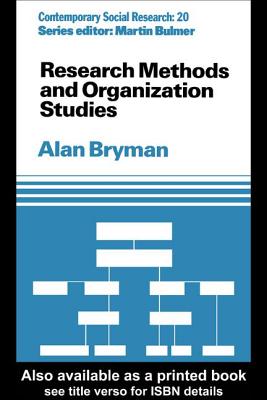 Research Methods and Organization Studies - Bryman, Alan