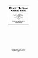 Research: Some Ground Rules