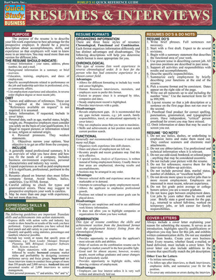 Resumes and Interviews (Quickstudy Reference Guides-Academic) - Chabon-Berger, Toby Brisson, Andre D.