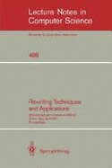 Rewriting Techniques and Applications