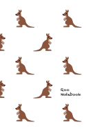 Roo Notebook: 6" X 9" Notebook with Cute Kangaroo Repeat Pattern Cover; 110 Blank Lined Pages; Matte Softcover; Blank Notebook