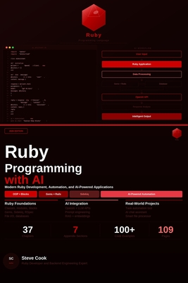 Ruby Programming with AI: A Complete Beginner's Guide to Modern Ruby Development, Automation, and AI-Powered Applications - Cook, Steve