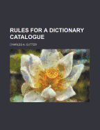 Rules for a Dictionary Catalogue