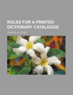 Rules for a Printed Dictionary Catalogue