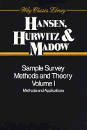 Sample Survey Methods and Theory, 2 Volume Set - Hansen, Morris H, and Hurwitz, William N, and Madow, William G