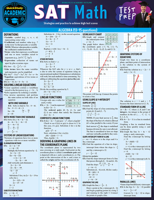 SAT Math Test Prep: A Quickstudy Laminated Reference Guide - Reiss, Stephen