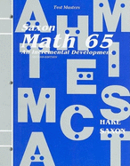 Saxon Math 65 Test Masters: An Incremental Development