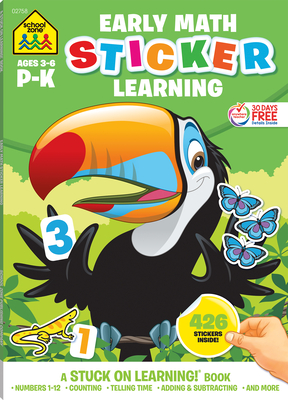 School Zone Early Math Sticker Learning Workbook - Zone, School