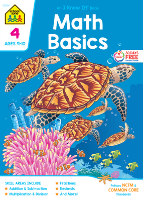 School Zone Math Basics Grade 4 Workbook - Zone, School