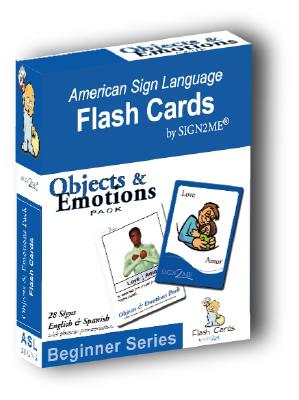Sign2me Flash Cards: Beginner Series: Objects & Emotions Pack - Sign2me