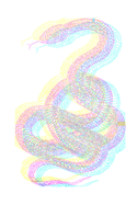 Snake Glitch: Lined Journal