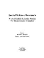 Social Science Research: A Cross Section of Journal Articles for Discussion & Evaluation
