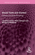 Social Texts and Context: Literature and Social Psychology