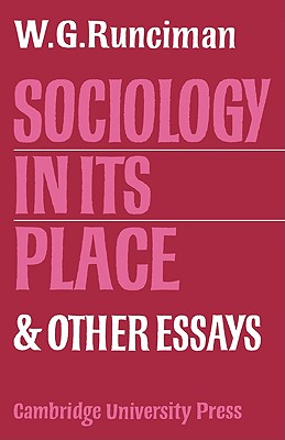 Sociology In Its Place - Runciman