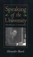 Speaking of the University: Two Decades at Vanderbilt