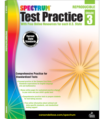 Spectrum Test Practice, Grade 3: Volume 63 - Spectrum, and Carson Dellosa Education