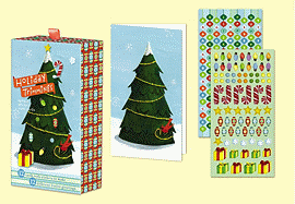 Spruce Holiday Sticker Note Cards - 