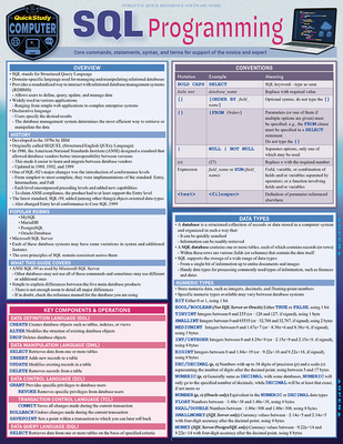 SQL Programming: A Quickstudy Laminated Reference Guide - Nixon