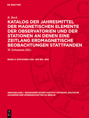 Stationen von -001 bis -900 - Schumann, W (Editor), and Bock, R