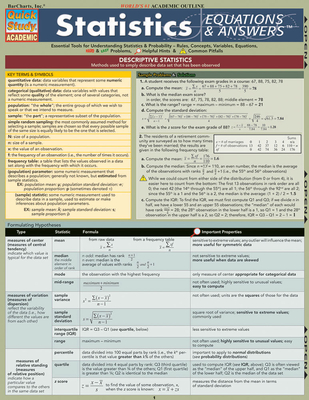 Statistics Equations & Answers Laminated Reference Guides - Hauer, Joe (Producer)