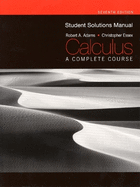 Student Solutions Manual for Calculus: A Complete Course