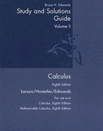 Student Study and Solutions Guide, Volume 2 for  Larson/Hostetler/Edwards' Calculus, 8th