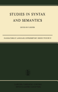 Studies in Syntax and Semantics