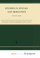 Studies in Syntax and Semantics