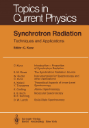 Synchrotron Radiation: Techniques and Applications