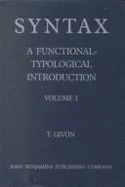Syntax: A Functional-Typological Introduction. Volume II - Giv?n, T.