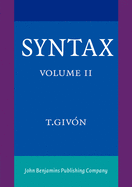 Syntax: An Introduction. Volume II