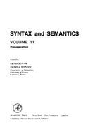 Syntax and Semantics: Presupposition