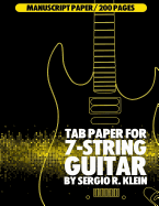 Tab Paper for 7-String Guitar: 200 of Tab Paper for 7-String Guitar