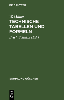 Technische Tabellen Und Formeln - Muller, W
