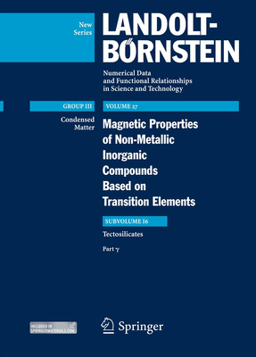 Tectosilicates: Part - Burzo, Emil, and Wijn-Pas, E.M-M. (Editor)