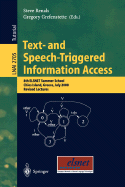 Text- And Speech-Triggered Information Access: 8th Elsnet Summer School, Chios Island, Greece, July 15-30, 2000, Revised Lectures