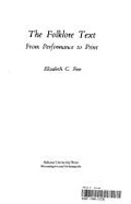 The Folklore Text: From Performance to Print