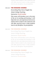 The Missing Course: Everything They Never Taught You about College Teaching