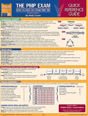 The PMP Exam Quick Reference Guide: How to Pass on Your First Try - Crowe, Andy, Pmp