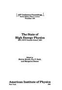 The State of High Energy Physics