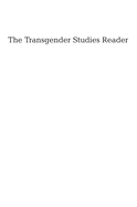 The Transgender Studies Reader