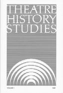 Theatre History Studies 1981, Vol. 1