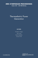 Thermoelectric Power Generation: Volume 1044