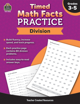 Timed Math Facts Practice: Division - Teacher Created Resources