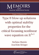 Type II Blow Up Solutions with Optimal Stability Properties for the Critical Focussing Nonlinear Wave Equation on $\mathbb {R}^{3+1}$