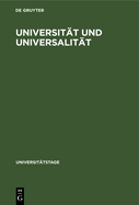Universit?t und Universalit?t