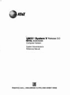 UNIX System V Release 3.0: Intel 80286/80386 Computer Version: System Administrator's Reference Manual