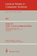 VDM '87. VDM - A Formal Method at Work