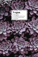 Vegan: floral definition notebook